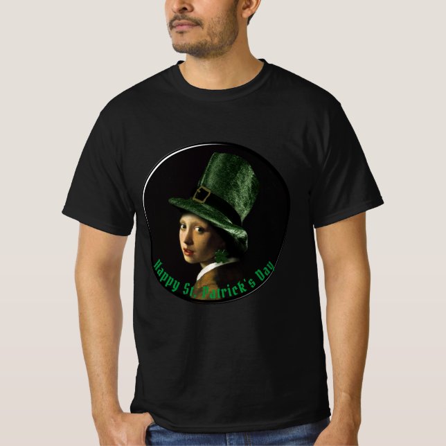Klöver Earring St. Patrick's Day T Shirt (Framsida)