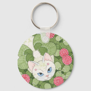 Klöver Fairy Cat Nyckelring