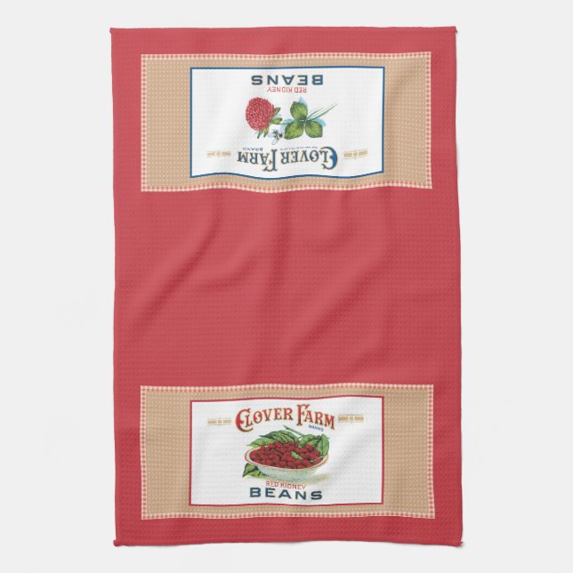 Klöver Farm Label Kitchen Towel Kökshandduk (Vertikal)