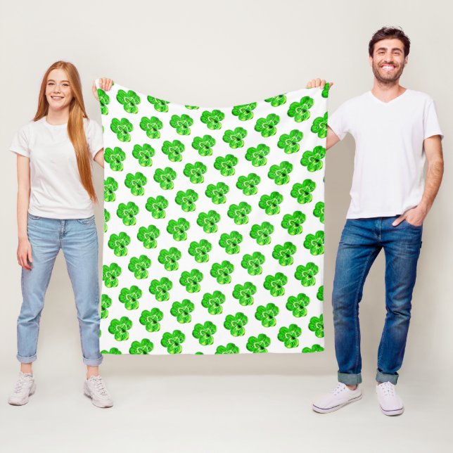 Klöver Fleece Blanket (På plats)