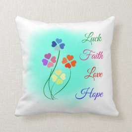 klöver för 4 löv kudde