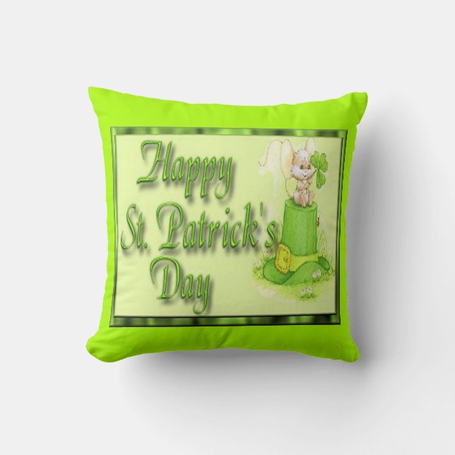 Klöver för st patricks daymushatt kudde (Framsida)