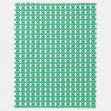 Klöver Grön Vit Hexagon Mönster