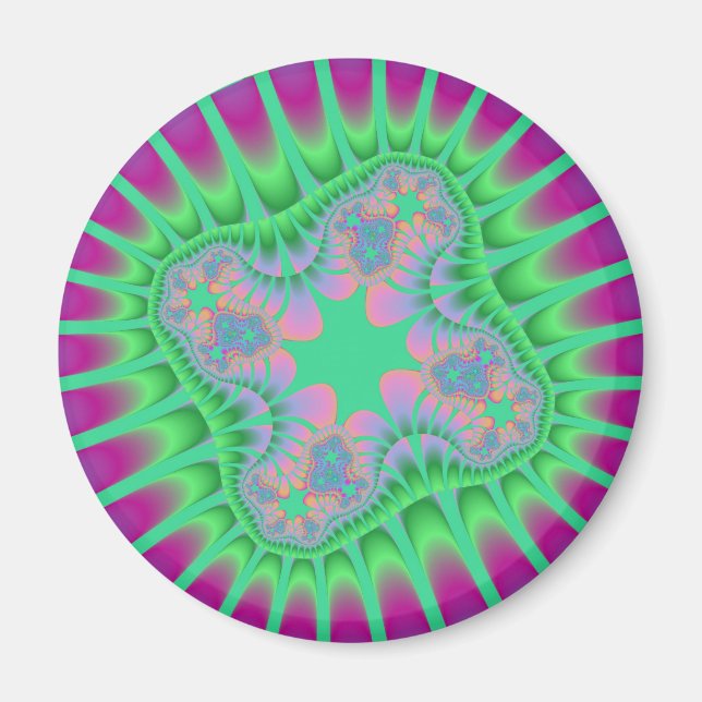 Klöver Grönt Flower Magnet (Framsidan)