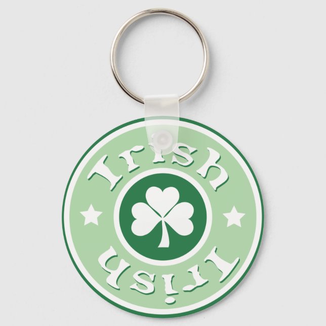 Klöver Grönt Irish Circle Nyckelring (Framsida)