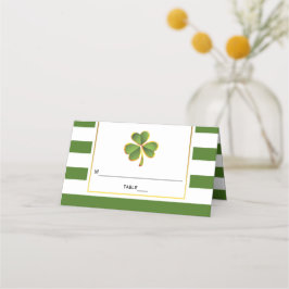 Klöver, grönt rand Irländska bröllop-eskort Placeringskort