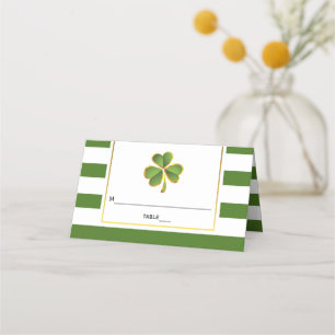 Klöver, grönt rand Irländska bröllop-eskort Placeringskort