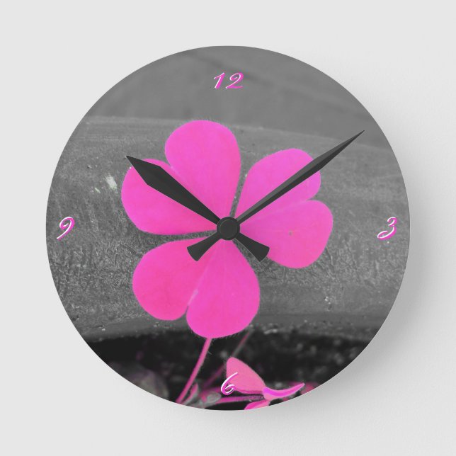 ~Klöver Hearts~ WALL CLOCK Rund Klocka (Framsida)