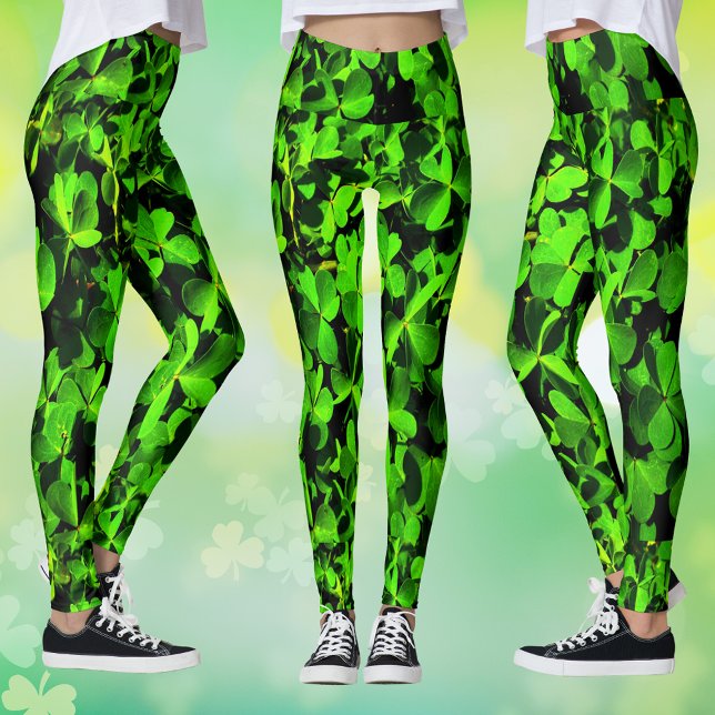 Klöver i Tur på St. Patrick's Day Leggings (Clovers of Luck on St. Patrick's Day Leggings)