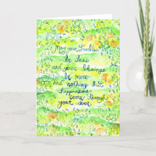 Klöver Irish Blessing Helgkort