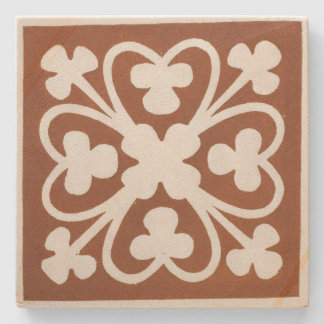 Klöver Irish Celtic Art Design Red Underlägg Sten