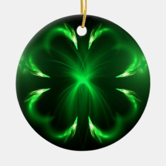 Klöver Julgransprydnad Keramik (Framsidan)