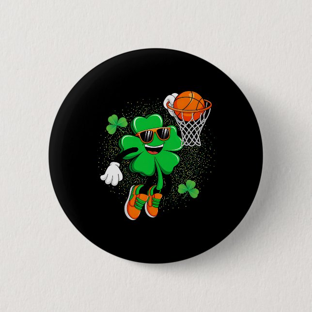 Klöver Leprechaun Sketll Dunk St patricks day Mana Knapp (Framsida)