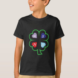 Klöver med hjärtan t shirt