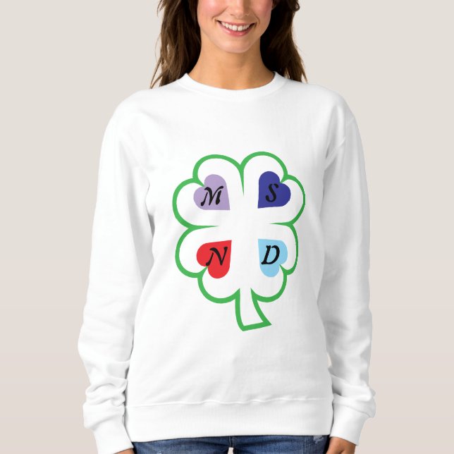 Klöver med hjärtan T-Shirt (Framsida)