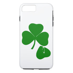 Klöver med Safety Pin St patrick's day Get Lucky