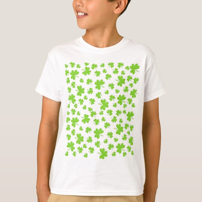 klöver mönster Lucky Little One T Shirt (Framsida)