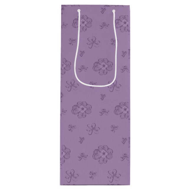 Klöver Mute Lila Gift Bag med fyra Löv (Framsidan)