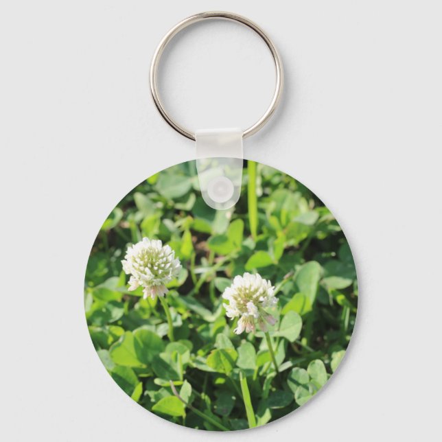 Klöver och blommor nyckelring (Framsida)