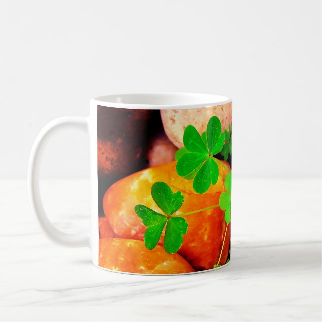 Klöver och stenar kaffemugg (Vänster)