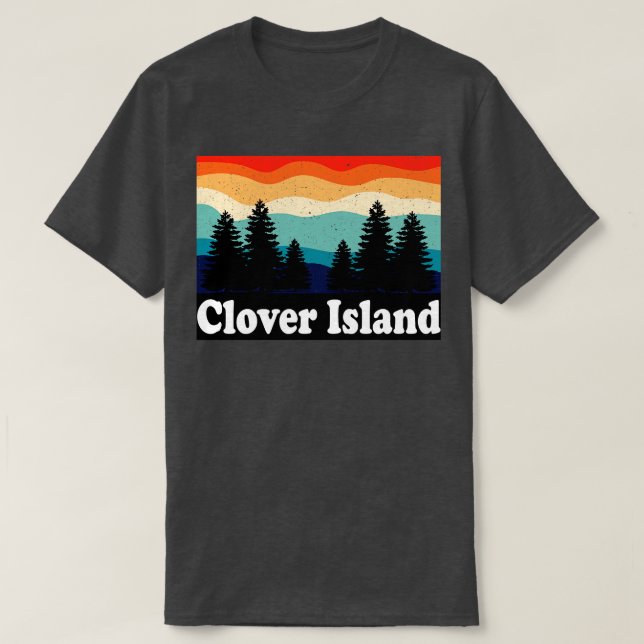 Klöver ön Alaska Retro T Shirt (Design framsida)