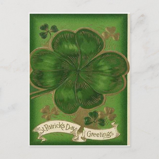 Klöver på kort - vykort (Framsida)