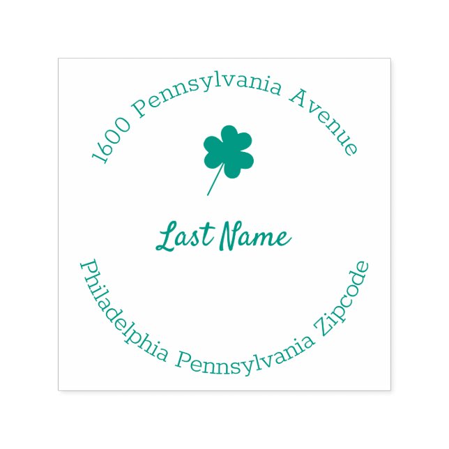 Klöver-rundan Självfärgande Stämpel (Design)