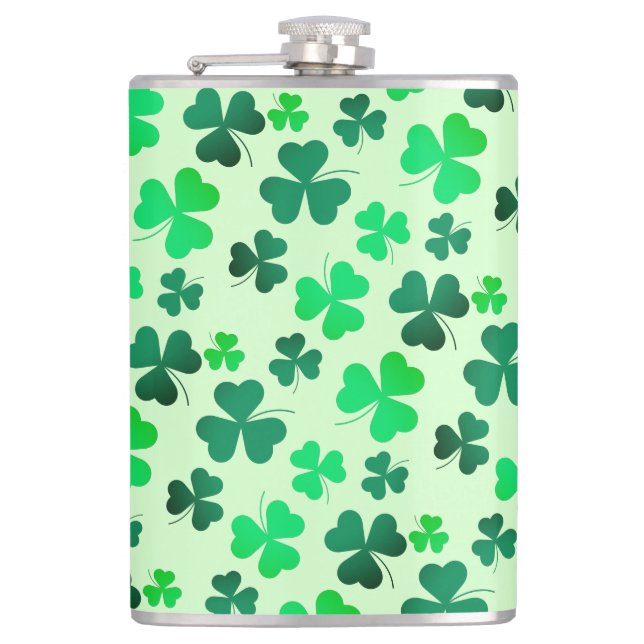 Klöver Shamrock Irish Grönt Vår St patricks day Fickplunta (Framsidan)
