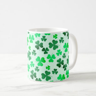 Klöver Shamrock Irish Grönt Vår St patricks day Kaffemugg