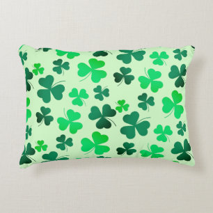 Klöver Shamrock Irish Grönt Vår St patricks day Prydnadskudde