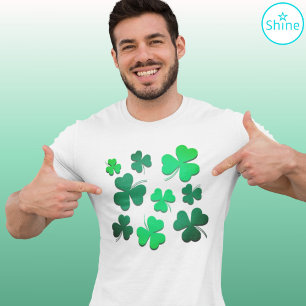 Klöver Shamrock Irish Grönt Vår St patricks day T Shirt
