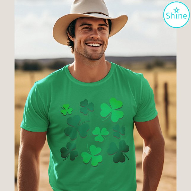 Klöver Shamrock Irish Grönt Vår St patricks day T Shirt (Skapare uppladdad)