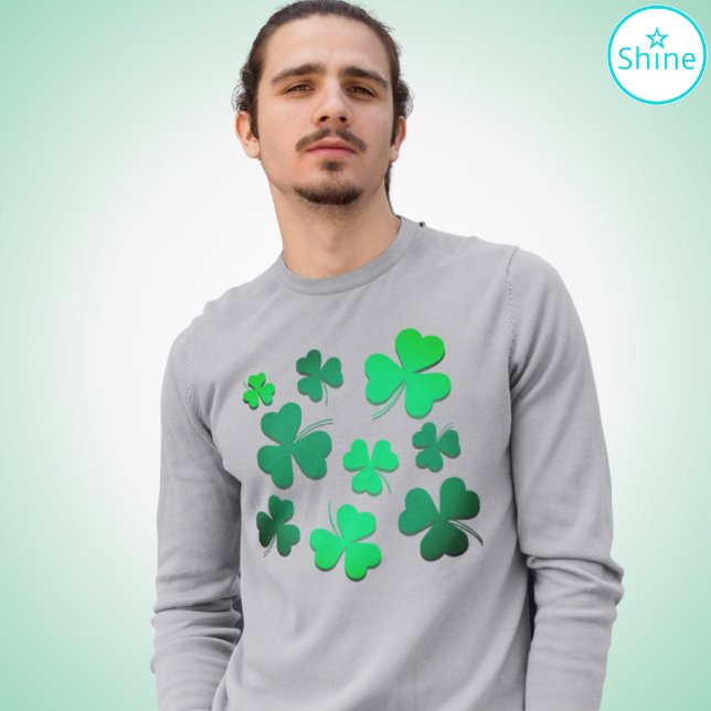 Klöver Shamrock Löv Irish Pride St patrick's day T Shirt (Skapare uppladdad)