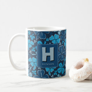Klöver Shamrock Monogrammed St. Patrick's Day Kaffemugg