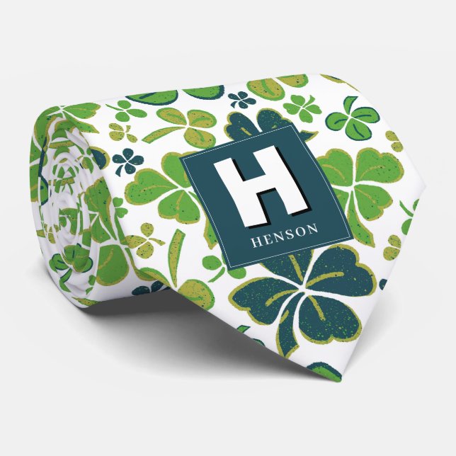 Klöver Shamrock Monogrammed St. Patrick's Day Slips (Rullad)