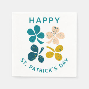 Klöver Shamrock Teckning Lycklig St. Patrick's day Pappersservett
