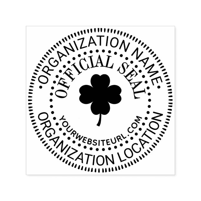 Klöver-URL för Officiell av allmän Anpassningsbar, Självfärgande Stämpel (Design)