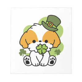 Klöver Valp Kärlek - St. Patrick's Day Hund design Anteckningsblock