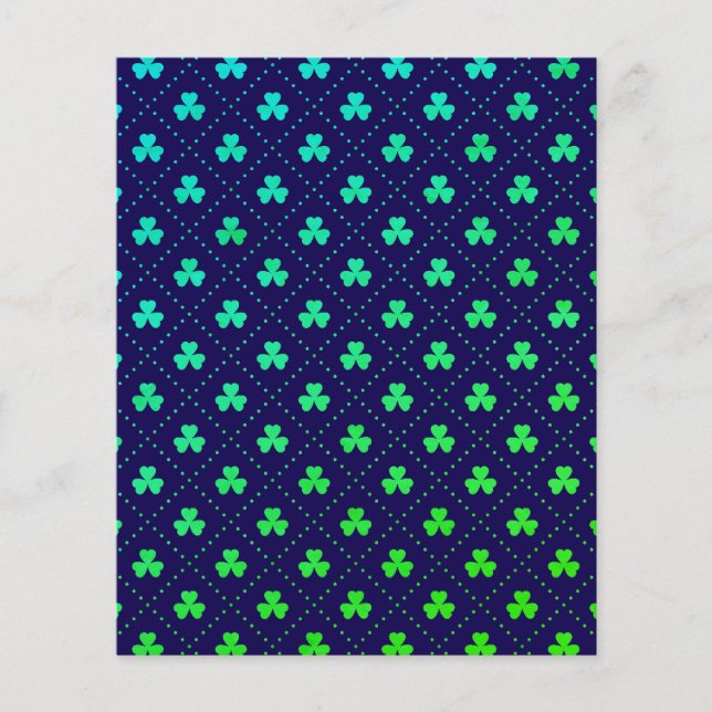 Kloverblad St. Patricks dag mönster-53223 Flygblad (Framsidan)