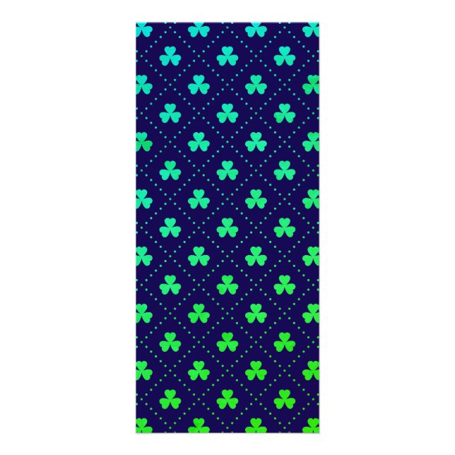Kloverblad St. Patricks dag Mönster-53223 Reklamkort (Framsidan)
