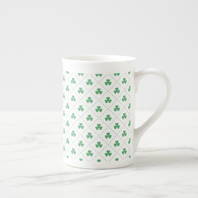 Kloverbladsmönster St. Patricks dag-53224 Benporslin Mugg (Höger)