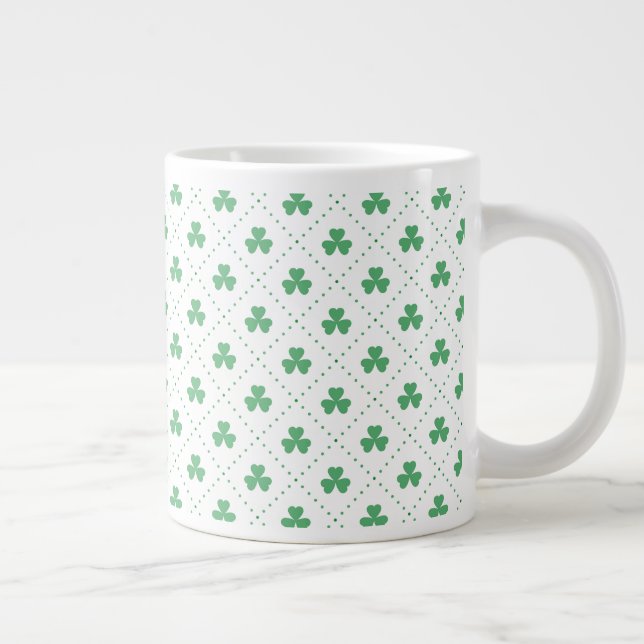 Kloverbladsmönster St. Patricks dag-53224 Jumbo Mugg (Höger)