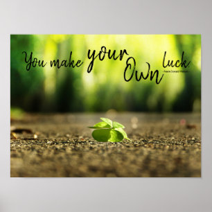 Klöverfoto för 4 löv som jag citerar poster