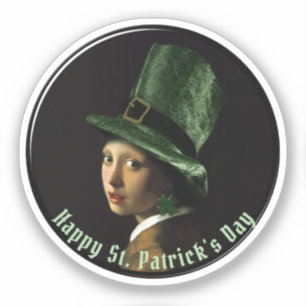 Kloverörhänge St. Patrick's Day Klistermärken