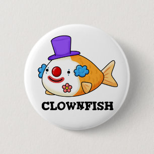 Klövfisk (Cute Animal Fish Pun) Knapp