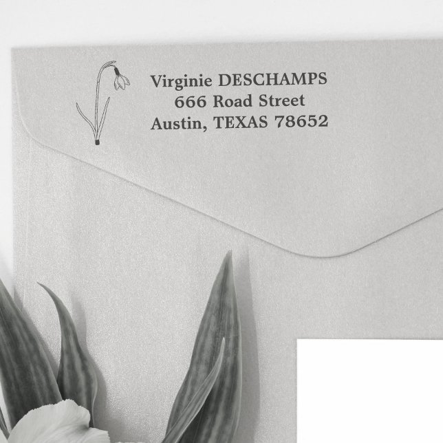 Klövstart Självfärgande Stämpel (Botanical Snowdrop Self-inking Stamp)