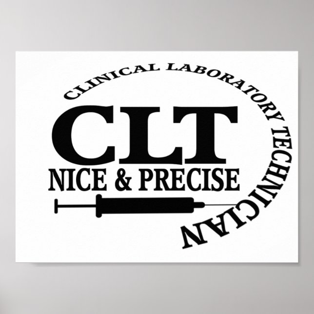 KLT NICE och PRECISE! KLINISK LABORATORIETECH Poster (Framsidan)