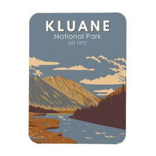 Kluane nationalpark fortfarande Brook Canada Trave Magnet