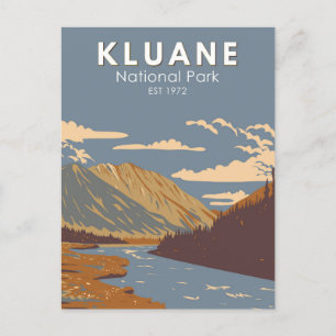 Kluane nationalpark fortfarande Brook Canada Trave Vykort