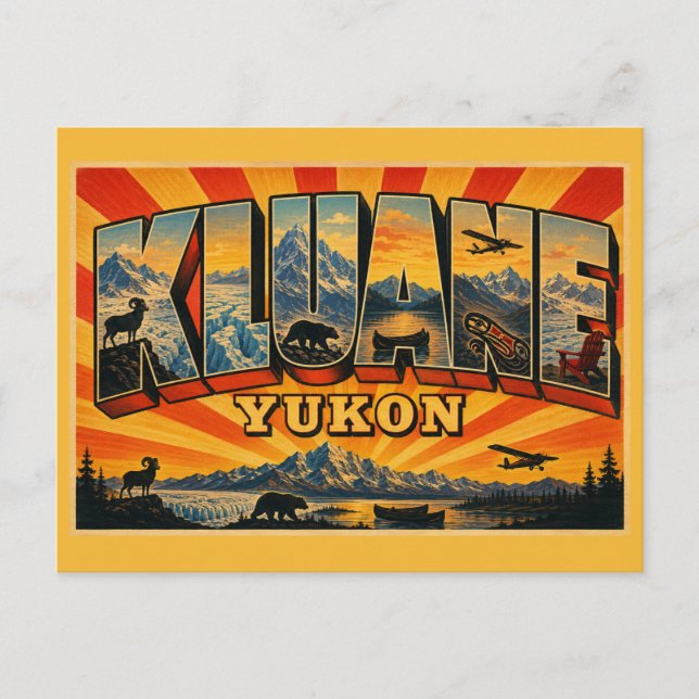 Kluane nationalpark Yukon  Vykort (Framsida)